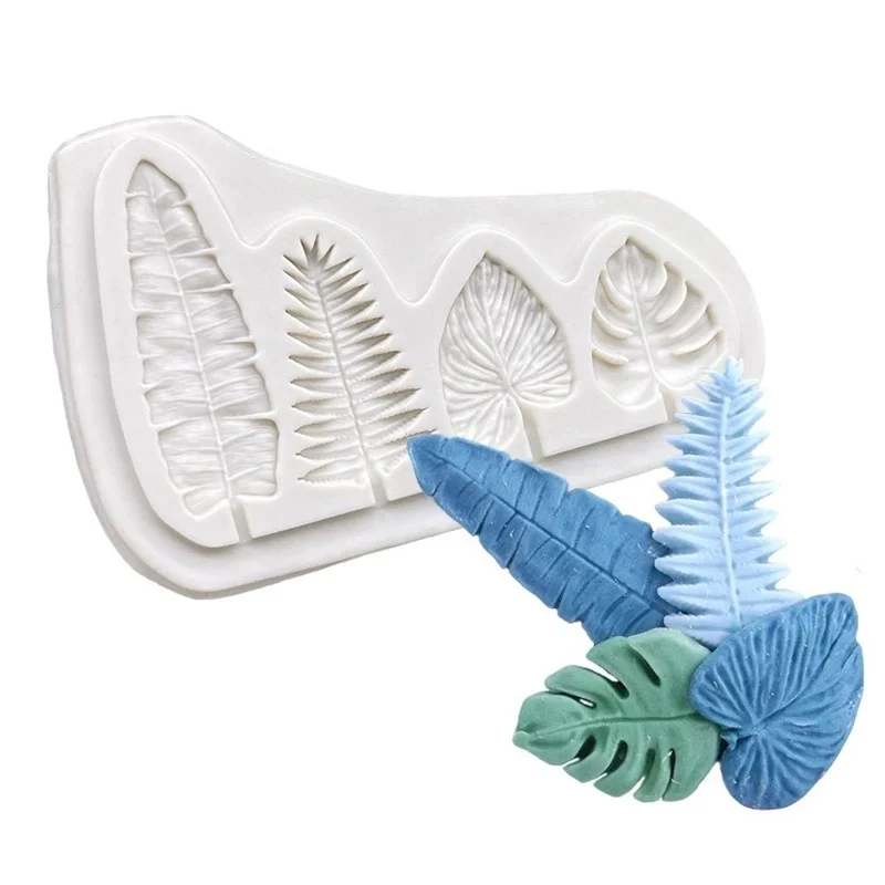 

Tropical Ginkgo Shape Silicone Mold Monstera Leaf Fondant Cake Decor Chocolate Cupcake Baking Tools Topper Resin Polymer Mould
