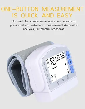 Digitlal Tensiometro Health Medical BP Sphygmomanometer Wrist cuff Digital Blood Pressure Monitor Heart Beat Rate Pulse Meter 4