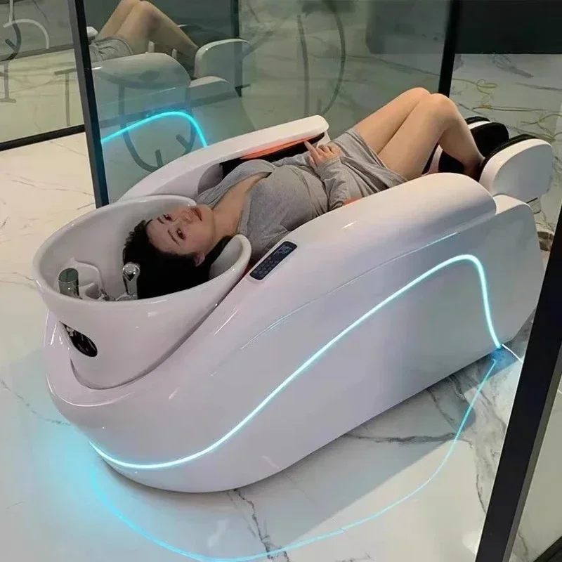 Electric Intelligent Shampoo Chairs Beauty Hairdressing Lounge Comfort Shampoo Chairs Head Spa Chuveiro Salon Furniture WZ50SC