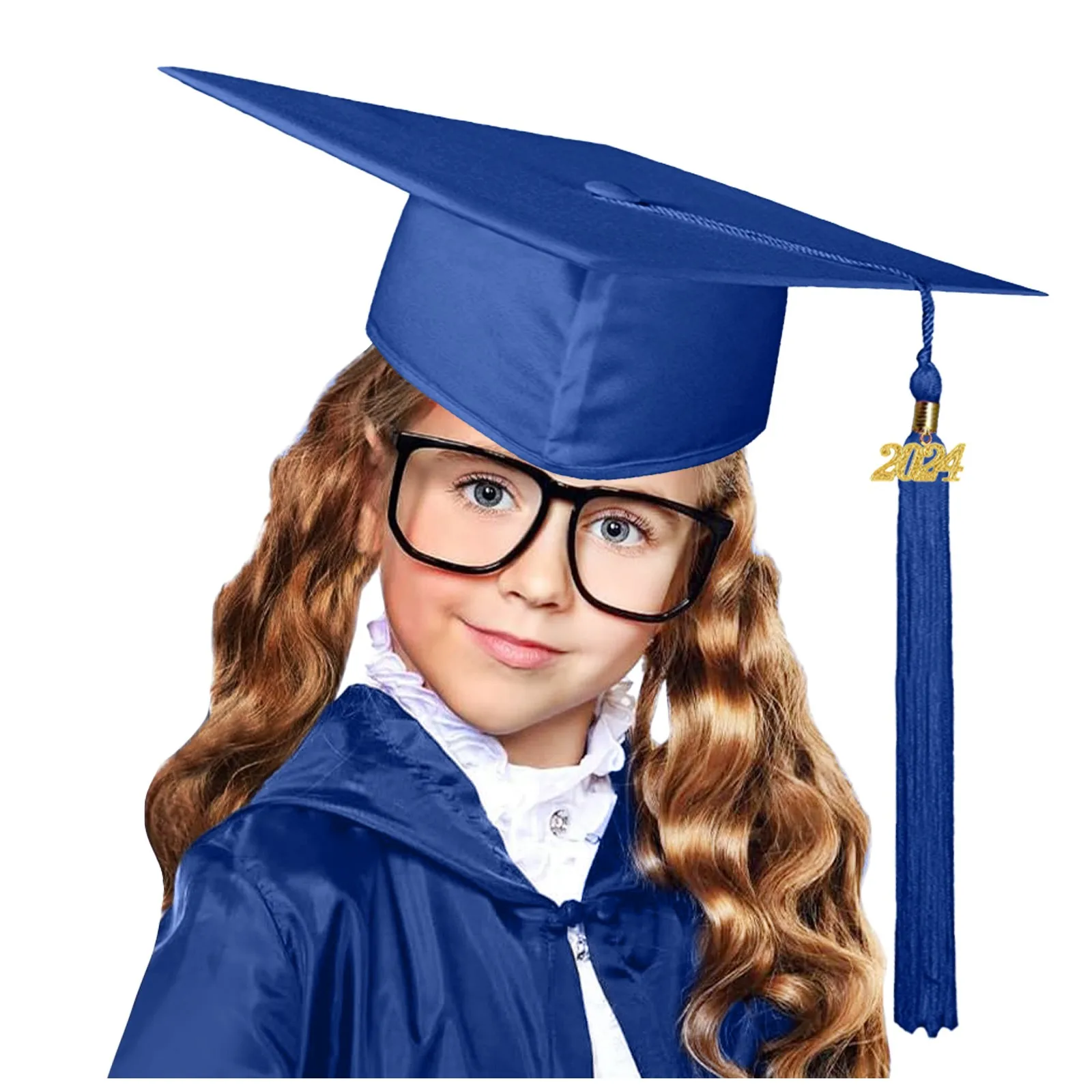 Children's Academic Tassel Cap Set With School Uniforms For Children Kids Preschool Kindergarten Graduation Gown Shawl
