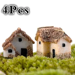 Set of 4 Miniature Fairy Garden Figurine Decorations - Cartoon Animal Resin Statues (4 pieces)