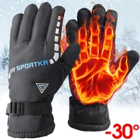 Winter Cycling Gloves Men Outdoor Waterproof Skiing Riding Hiking Motorcycle Warm Mitten Gloves Unisex Thermal Sport Gloves 1