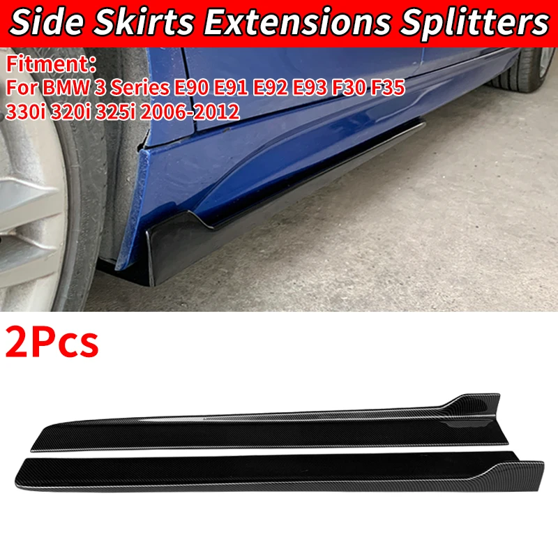 

For BMW 3 Series E90 E91 E92 E93 F30 F35 330i 320i 325i 2006-2012 Car Side Skirt Extension Splitter Winglet Side Wing Bumper Lip