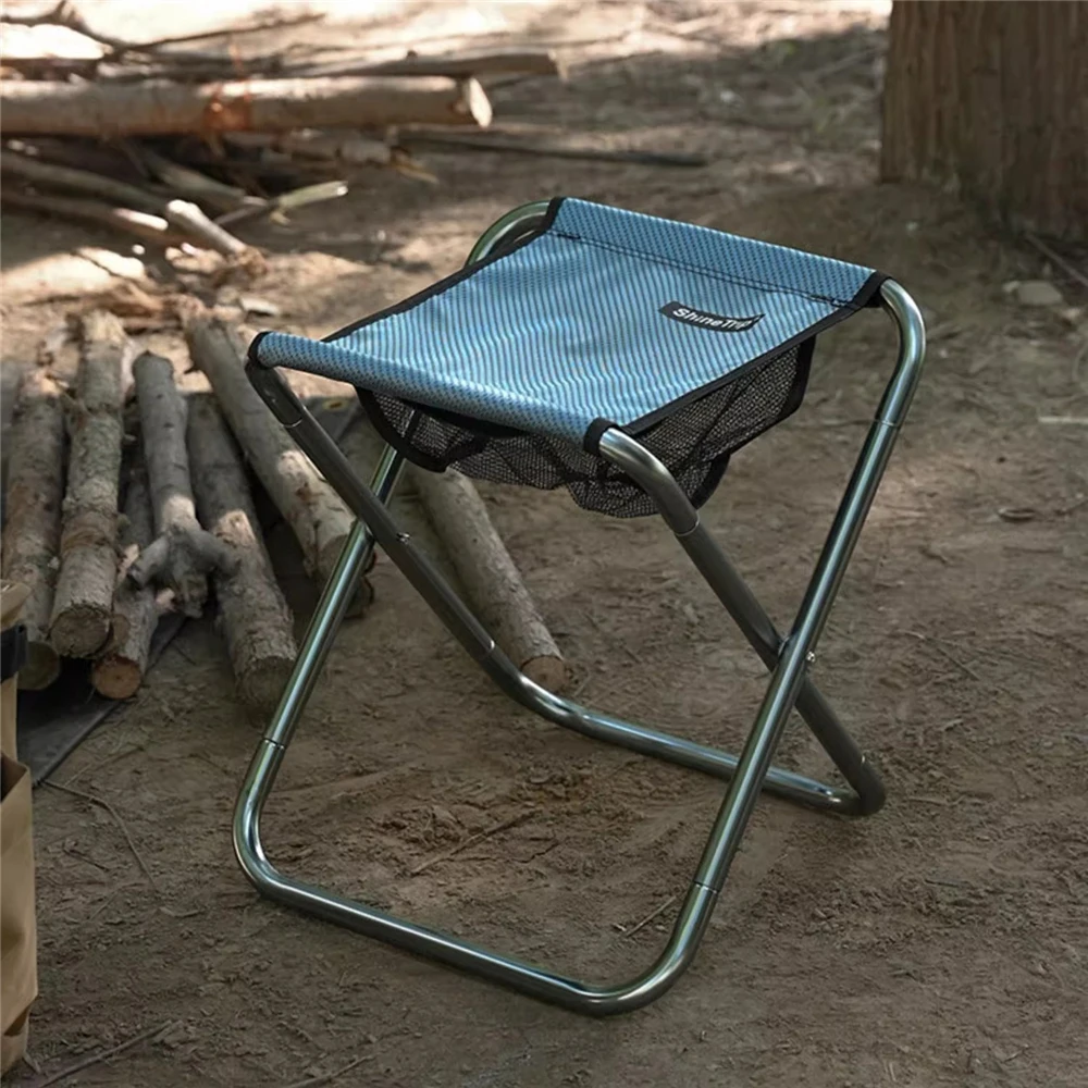 thumbnail image 2 of Outdoor Folding Chair XHKDSYMC Folding Camping Stool - 16" Lightweight Aluminum Alloy Portable Seat With Carry Bag Portable Aluminum Stool 2 of 10