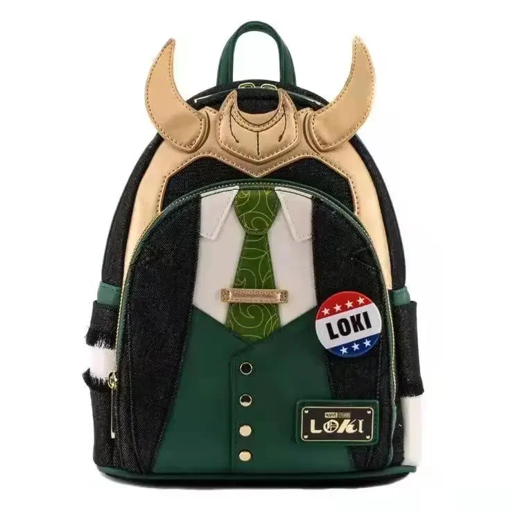 thumbnail image 2 of Mochila escolar de nailon vintage con cordón para niños y estudiantes con la película Los Vengadores, nueva mochila de LOKI para TV, bolsas portátiles, 2 of 5