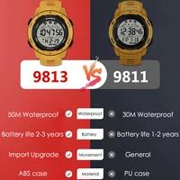 Upgrade Movement Digital Watches For Men Waterproof 50M SYNOKE 9813 Sports Watch Men Big screen Easy to Read reloj hombre 2