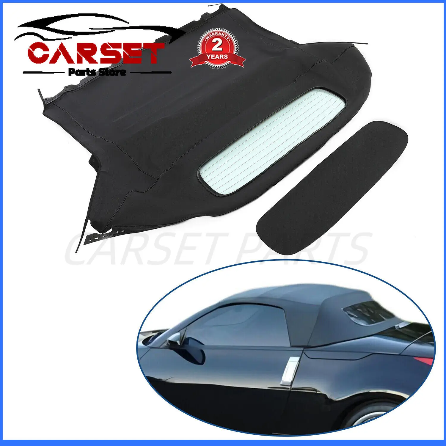 

NIS-3493 Convertible Soft Top Heated Glass Window Fits Nissan 350Z 2003-2009
