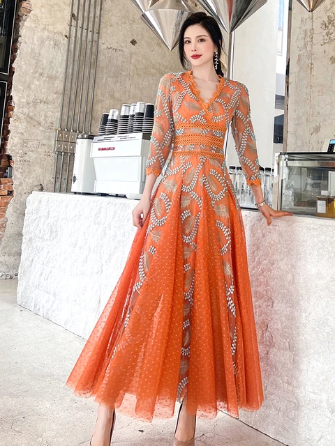 Orange layered bandhani – Vastrasuka