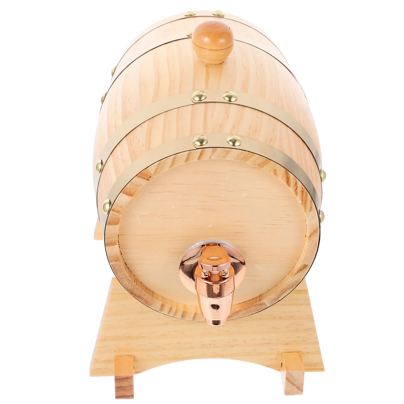 

Whiskey Barrel Dispenser Oak Aging Barrels Stand Spigot Home Decanter Small Container