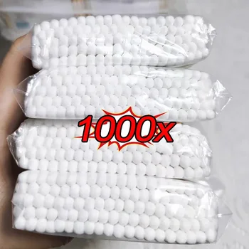 1000x Double Head Cotton Swab Multifunction Women Makeup Cotton Buds Tip For Wood Sticks Nose Ears Cleaning Health Care Tools