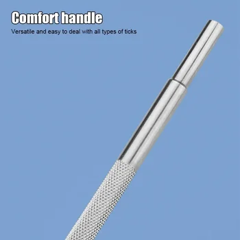 Pet Tick Removal Stainless Steel Tweezers Flea Remover Hook Rustproof Tick Puller Mite Flea Extractor Pet Grooming Supplies 5