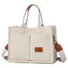 New Large Capacity Canvas Tote Bags for Women Work Commuting Carrying Bag College Style Student Outfit Book Shoulder Shopper Bag 1