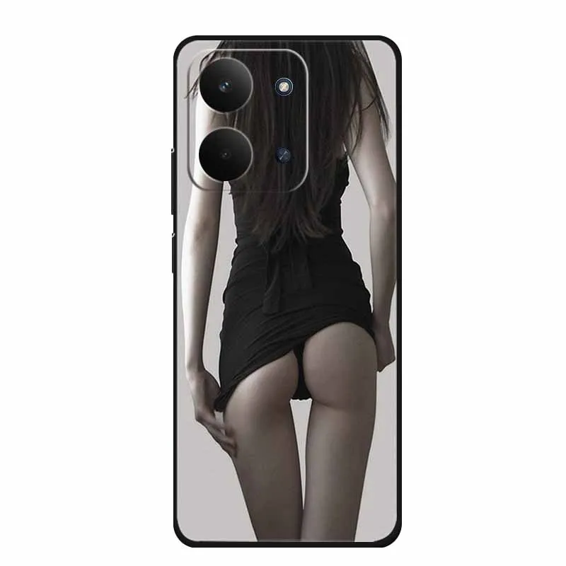 Sleek Black Silicone Soft TPU Phone Case - Protective Back Cover