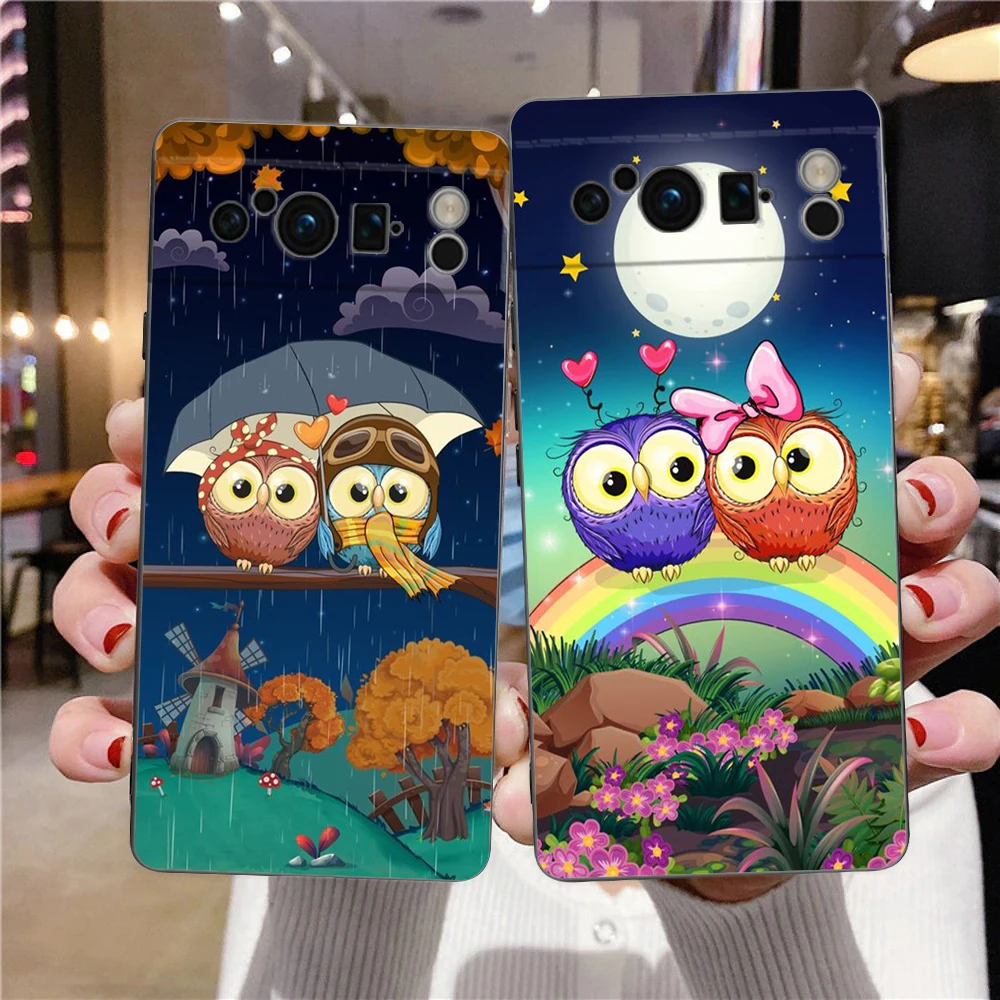 Adorable Cartoon Owl Shockproof Silicone Phone Case Cover