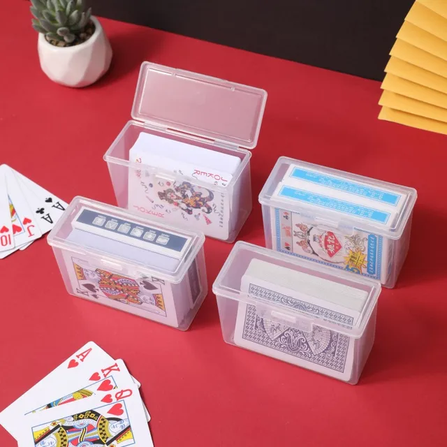 Nouvelles boîtes en plastique transparentes, conteneur de cartes à jouer, mallette de rangement en PP, emballage boîte de cartes de jeu de Poker pour jeux de société 2