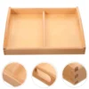 Early Childhood Education Tray Serving Wooden Plates Blank Trays Baby for Crafts 3