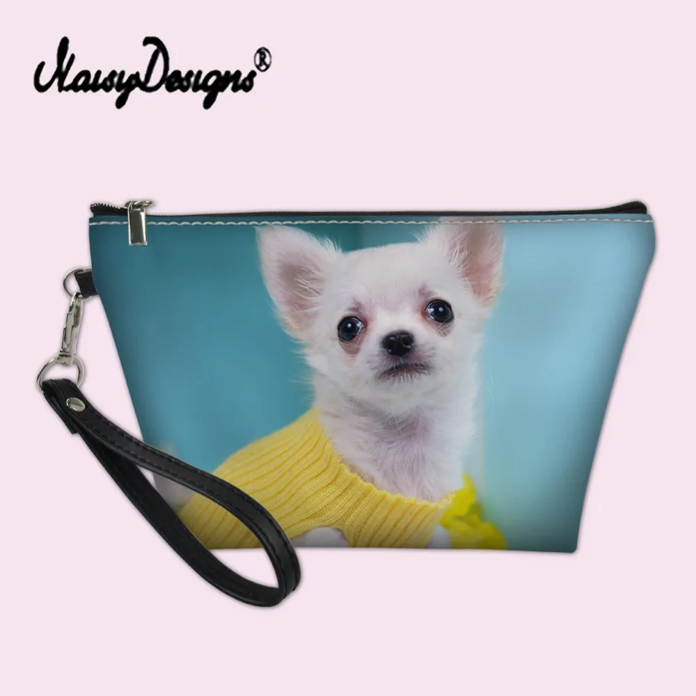 

Custom Make Up Bags for Women Chihuahua Dog Prints Girls Cosmetic Case Makeup Box Pouch Travel Beauty Necessaire Vanity Pochette