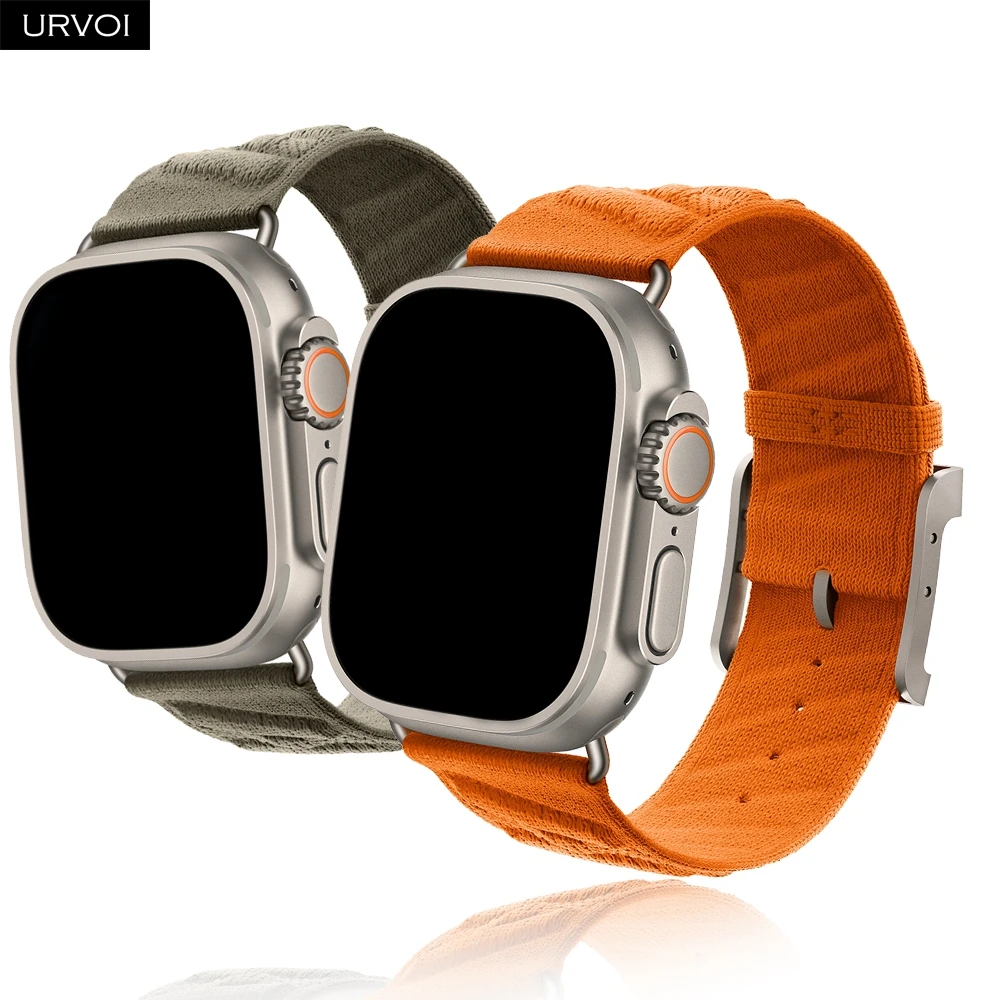 URVOI Ocean Waves Pattern Strap with Custom Buckle