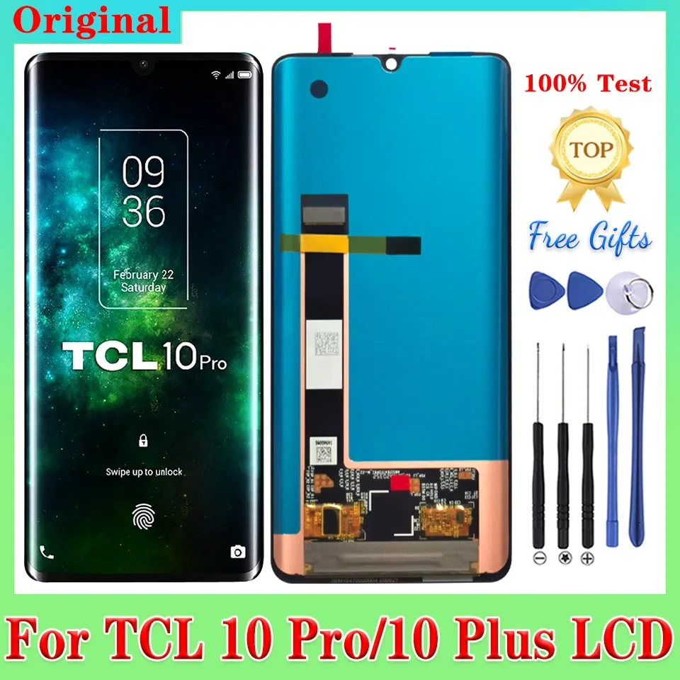 100% Original For TCL 10 Pro LCD Display AMOLED Tcl 10 Plus Touch