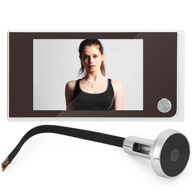 120 Degree Peephole Viewer 3.5" Digital LCD 120 Degree Peephole Viewer Photo Visual Electronic  Digital Doorbell Peephole 4