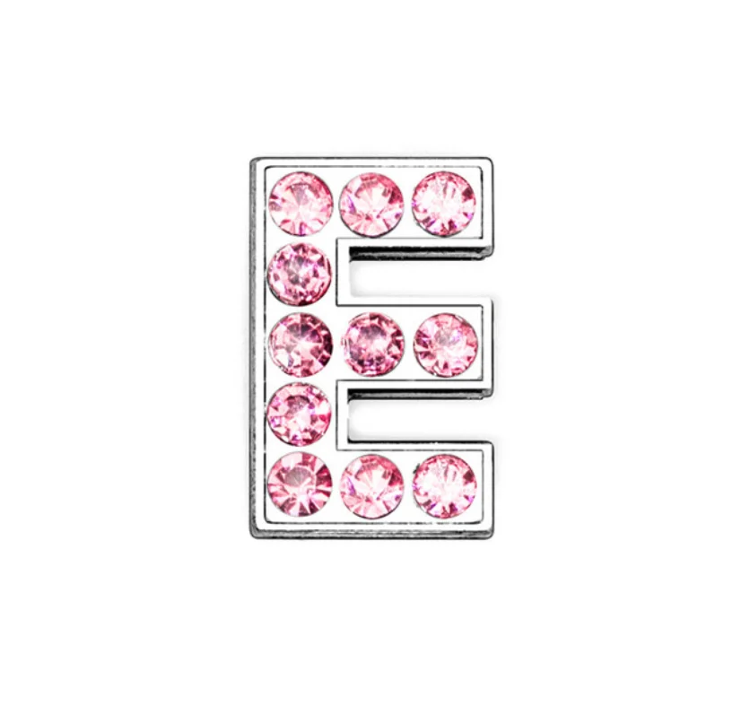 Elegant Pink Rhinestone Slide Letters