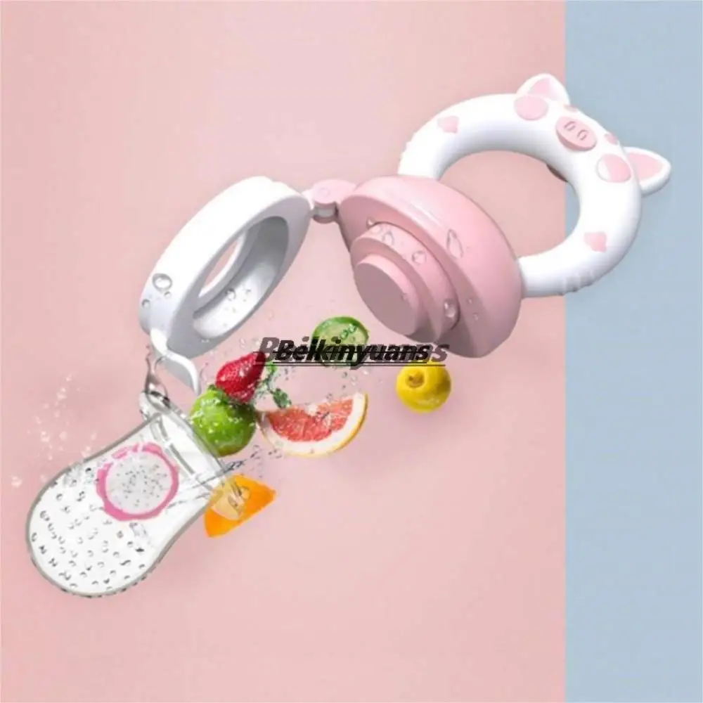Baby pacifier silicone tooth gum fruits and vegetables bite bag molar stick to eat fruit for newborn baby silicone pacifier