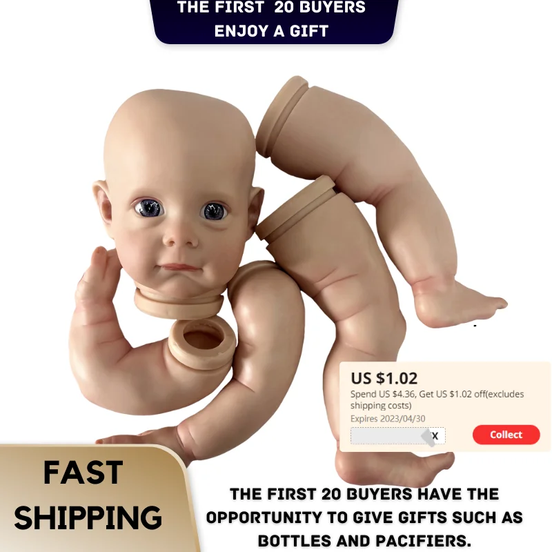 18-22 Pollici Maggie Reborn Baby Kit Unassembly Dipinto Realistico Bambola Appena Nata Bebe Reborn Reallista Cofnaughesalescome