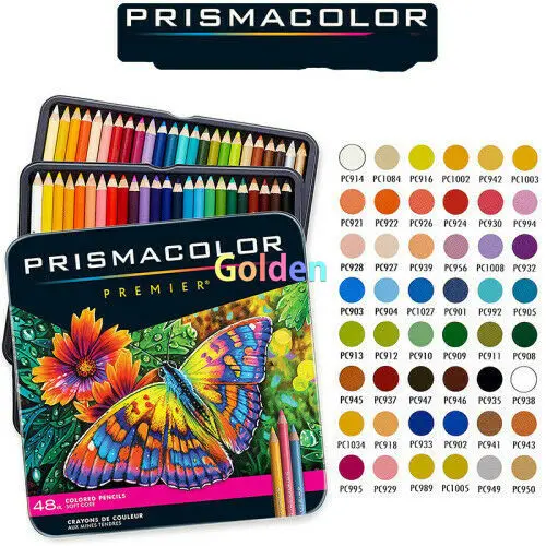 Prismacolor Premier 150-24/36/48/72/132/150色鉛筆,油絵,4.0mm