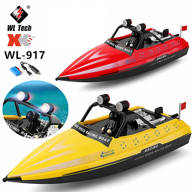 WL917HighSpeedRCRacingBoatJetShip24GRemoteControlToys