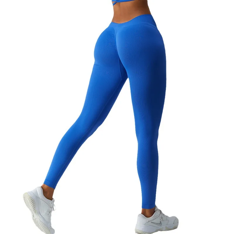High Waist Yoga Pants for Women V-Waist Honey Peach Hip Tightening and Hip Lifting Sports leggings Tight Running Fitness Pants