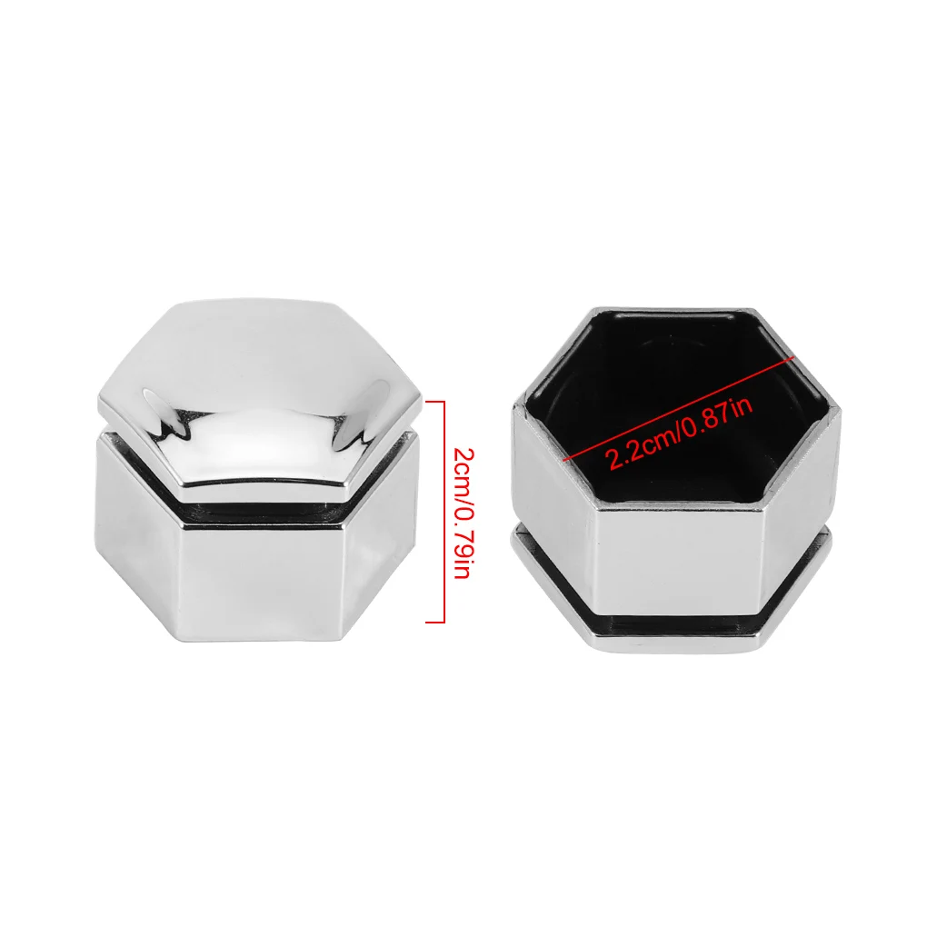 

20Pcs Car Wheel Nut Caps Auto Hub Screw Cover High Fixation with a Clip