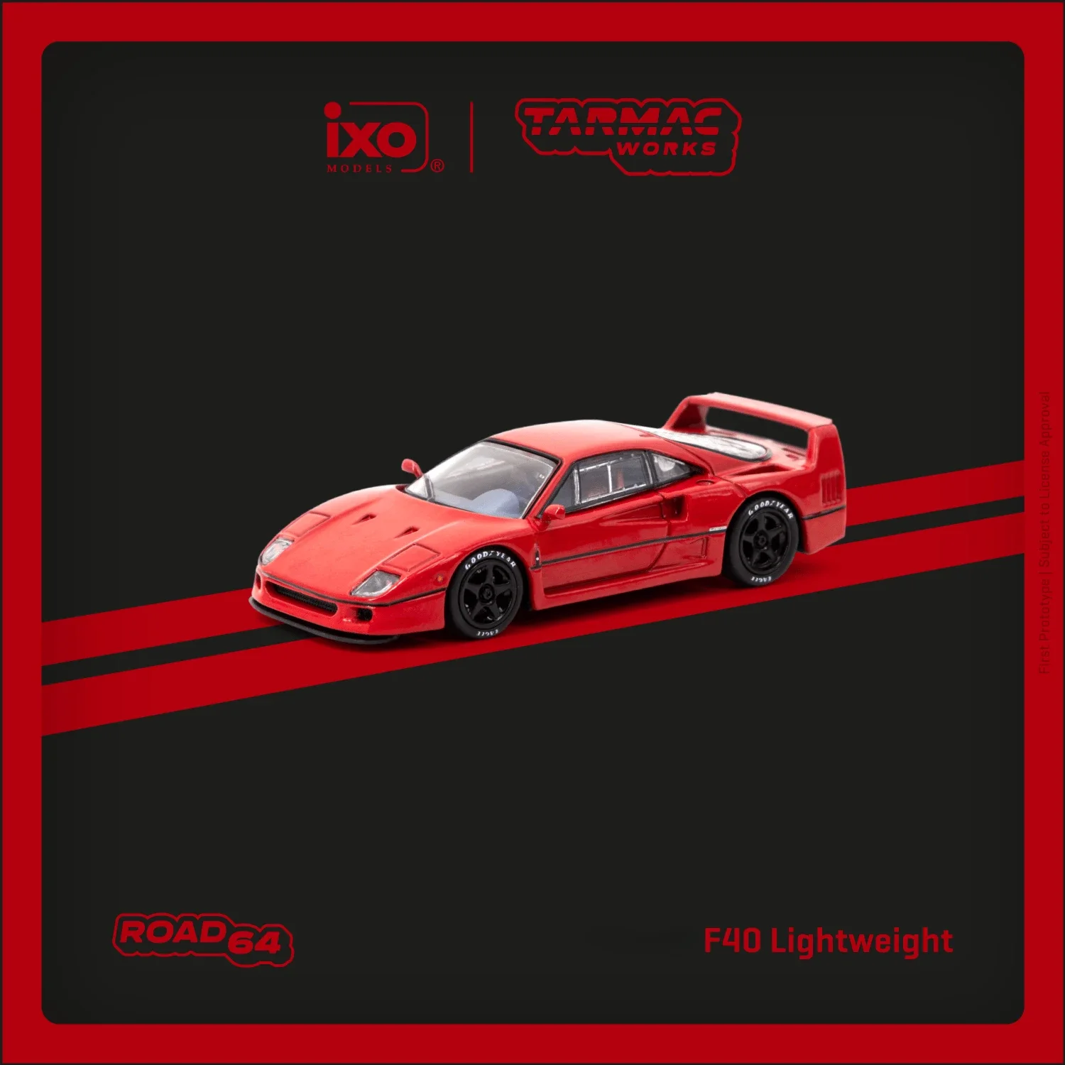 ** Pre-Ordina ** Tarmac Funziona 1:64 F40 Modello Di Auto Rosso Leggero