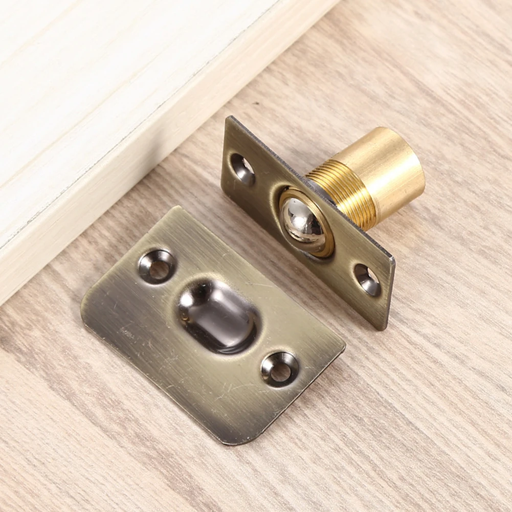 Cabinet Door Latch 1PC Furniture Door Latch Spring Invisible Wooden Cabinet Beads Lock Closet Ball Catch Adjustable Top Bead