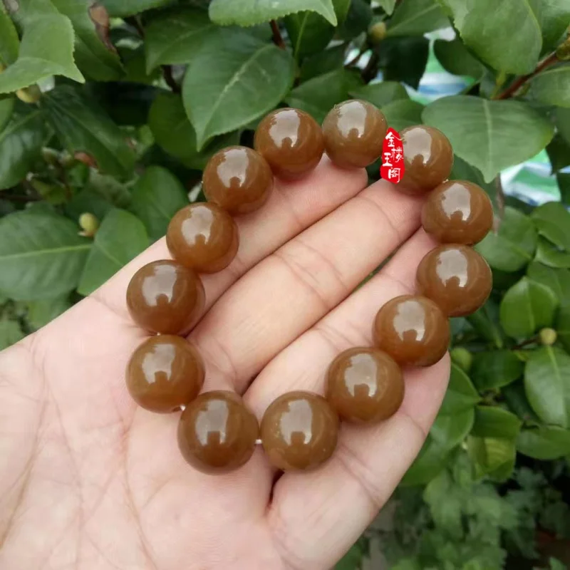 

Wholesale Hetian Jade Qiemo Sugar Color Bracelet