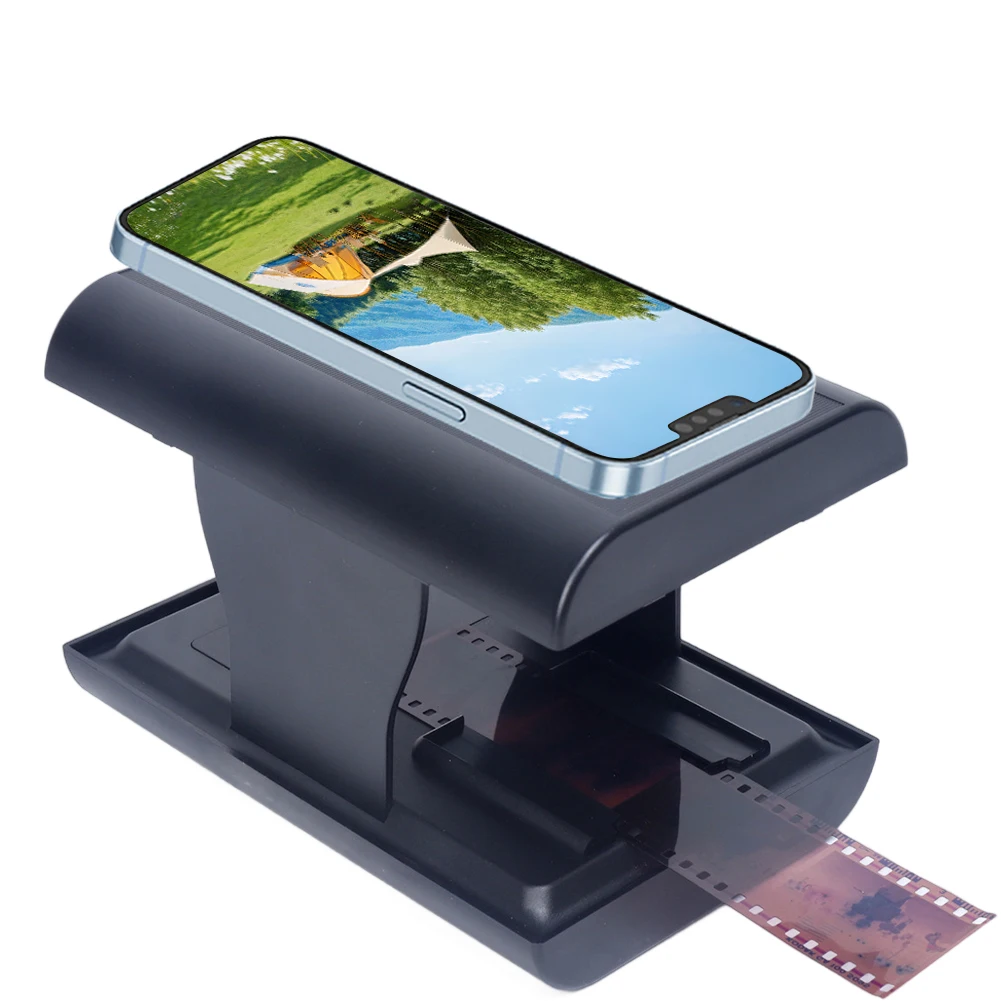 Mobile Film Slide Scanner with LED Backlight for Old To JPEG Support Editing & Sharing Slides and Negatives Film Scanner