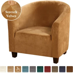Luxurious Velvet High Stretch Sofa Cover - Super Soft, Skid-Resistant Furniture Protector (Orange)
