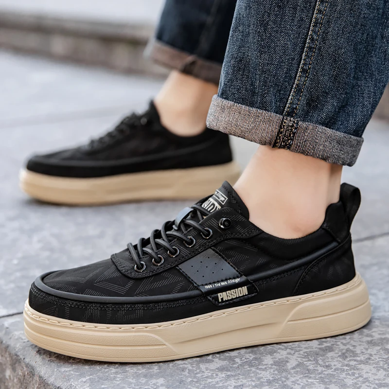 Men's Breathable Canvas Casual Walking Shoes Non-Slip Lightweight Comfortable Sneakers for Male 6