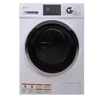 Compact Front-Loading Washer Dryer Combo 2.7 cu ft White Programmable LED Display Quiet Operation Space Saving Delay Start 2