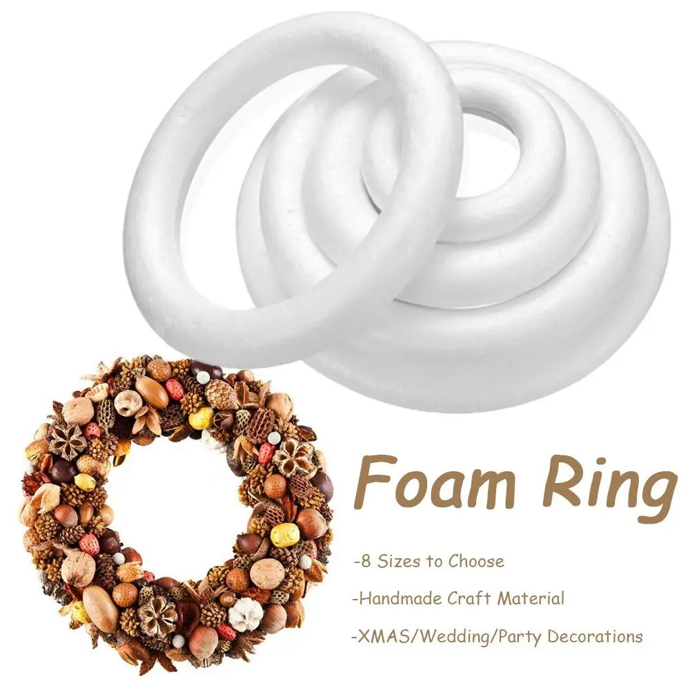 Weihnachten Polystyrol Schaum Ring für Handwerk DIY Zubehör handgemachte Party Dekorationen