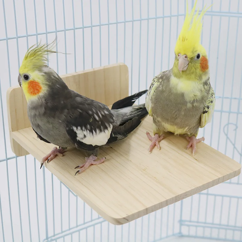 Solid wood bird toy rest platform parrot stand pet bird supplies parrot toy rope pet supplies small