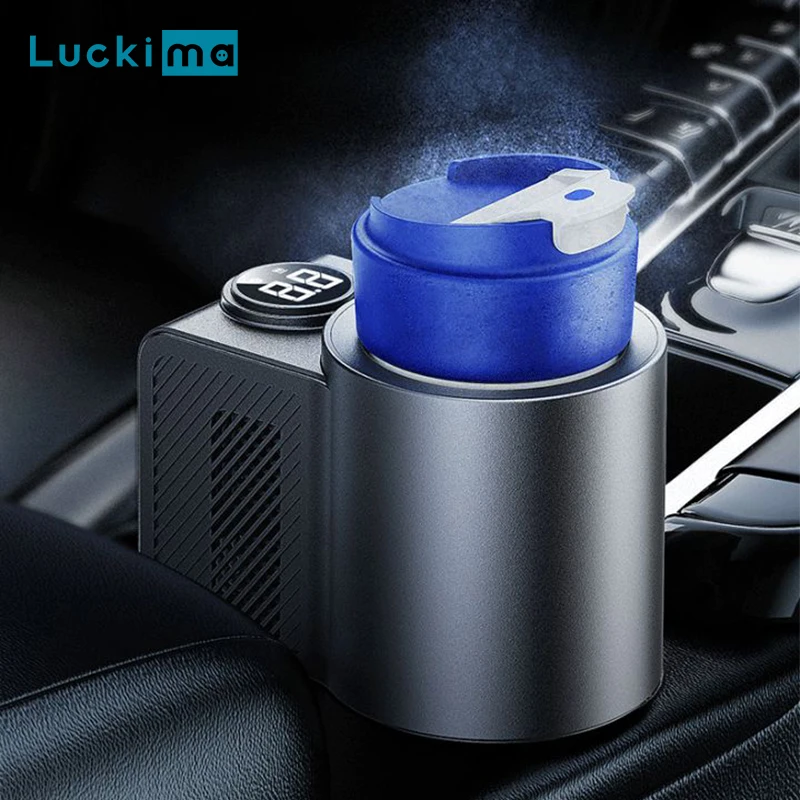 Refrigerar Elétrico Copo de Aquecimento Bebida Caneca de Café Mais Quente Refrigerador Mini Refrigerador de Carro Inteligente para Bebidas de Leite Copo Térmico 2-em1