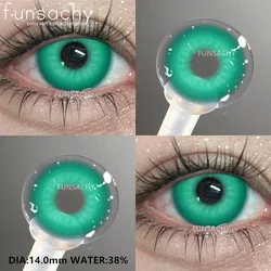 Vibrant Colorful Cosplay Contact Lenses - Fashion Pink, Green, and Red Tones (FROYA - GREEN)