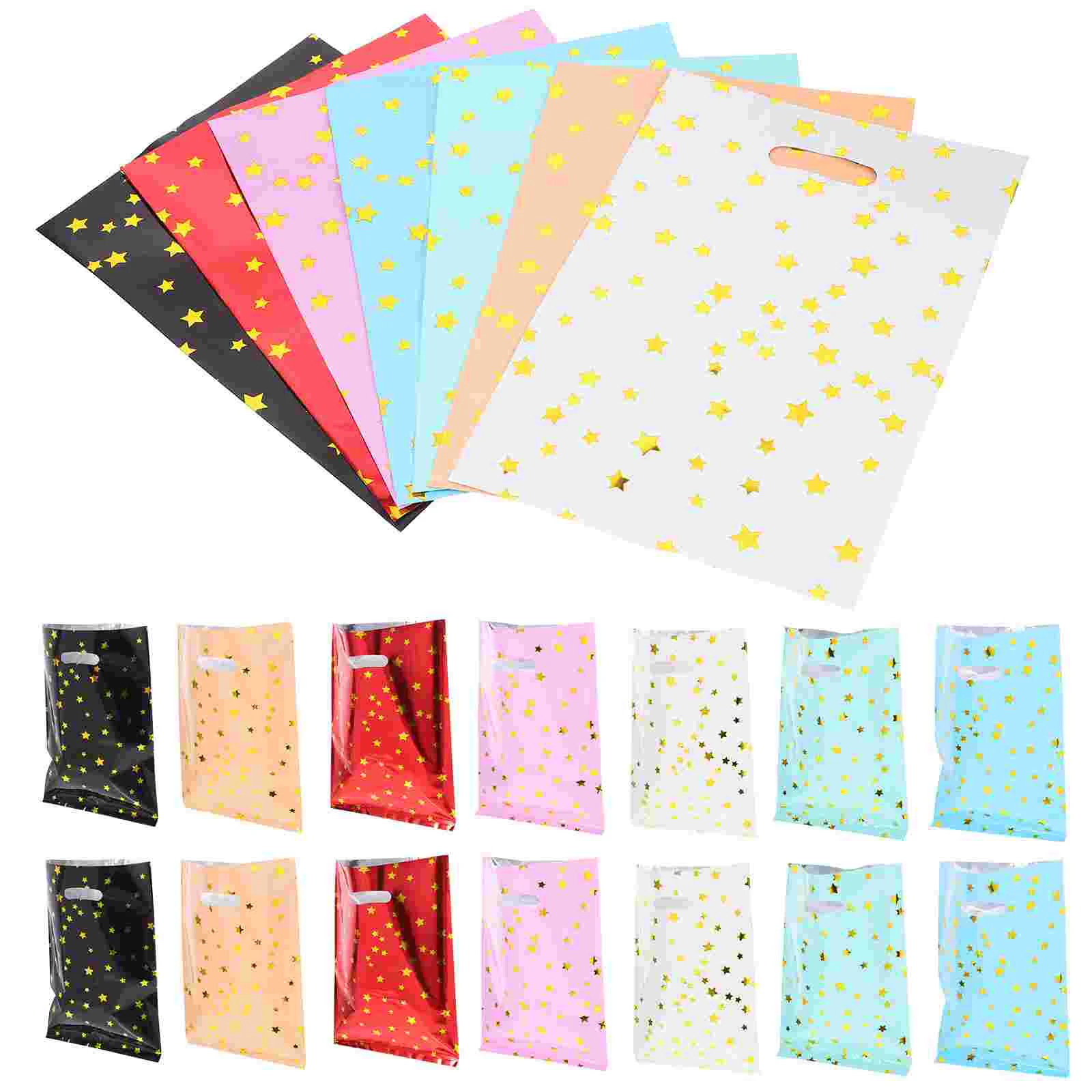

70Pcs Birthday Candy Treat Bags Star Pattern Goodie Favor Bags Gift Wrapping Bag