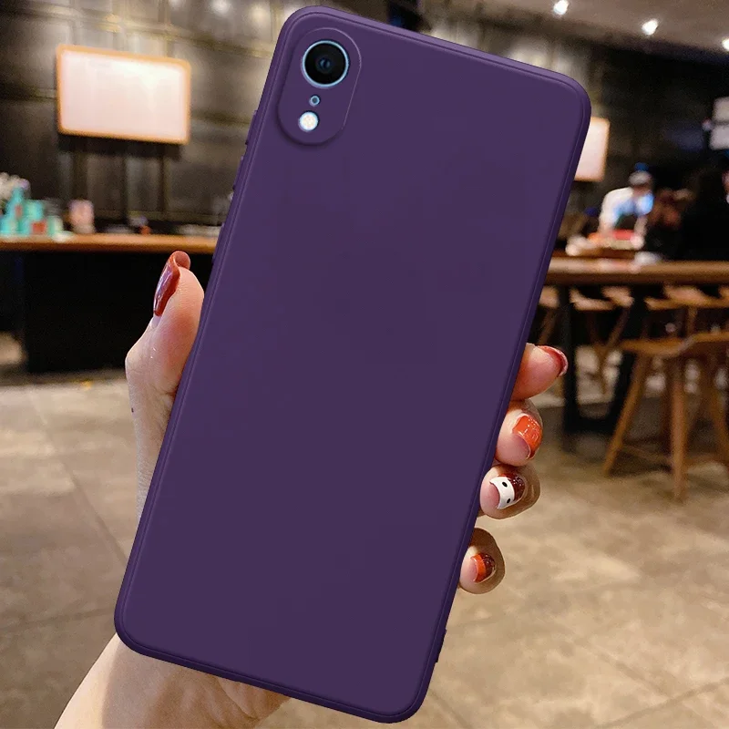 Premium Square Liquid Silicone Shockproof Phone Case with 360-Degree Camera Protection