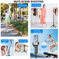 Auto Face Tracking Tripod Selfie Stick 360° Rotation for iPhone Phone 1.5m Extendable AI Follow-up Auto Tracking Phone Holder - Image 3