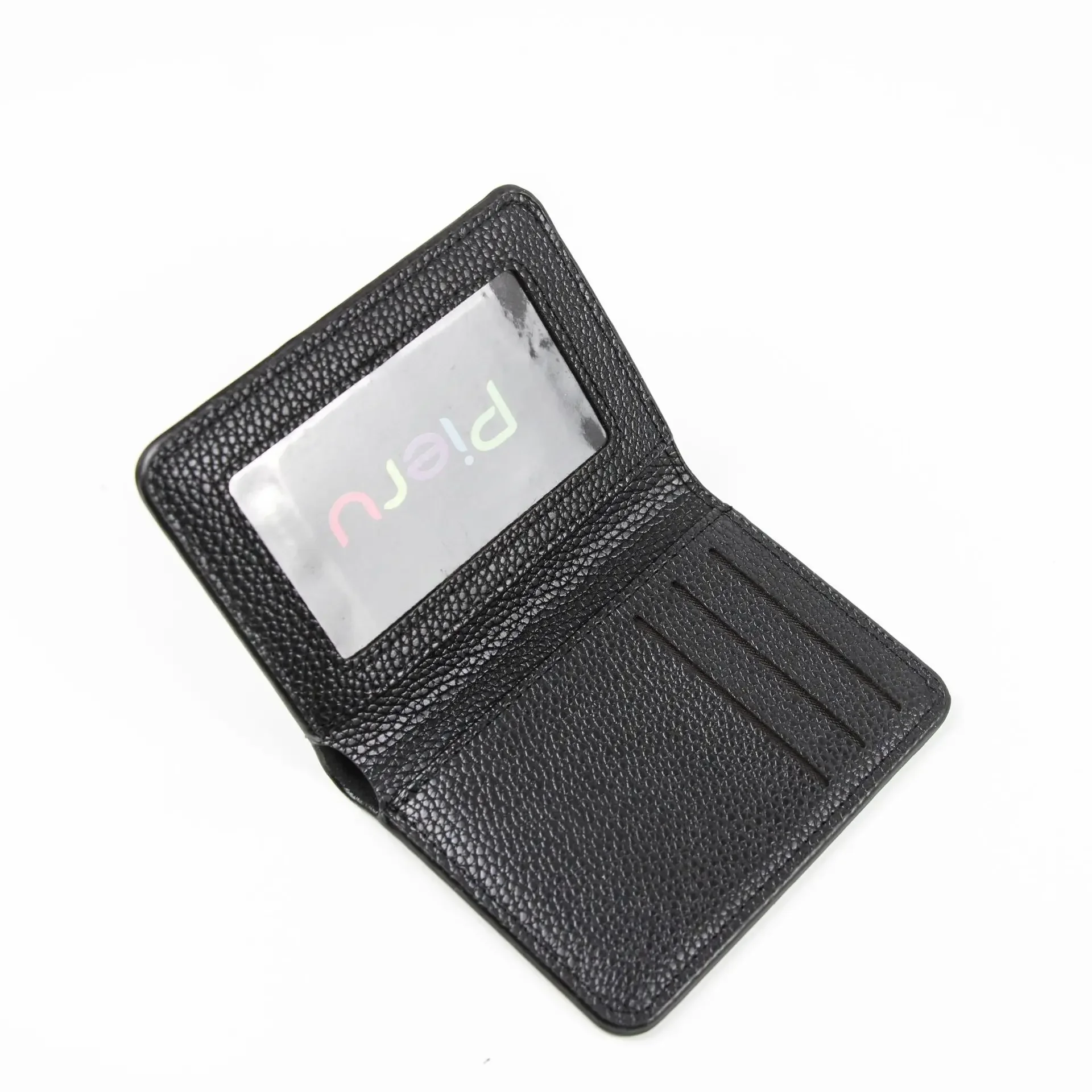 

New Leisure Change Card Bag Large Capacity Driving License Holster Fashion Simple Lychee Print Ticket Holder