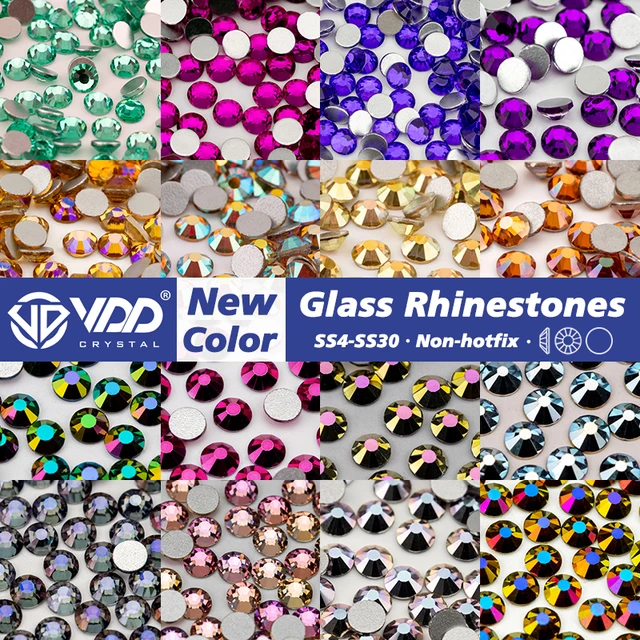 VDD New Colors SS4-SS30 High-Quality Glass Crystal Rhinestones Glitter Strass Flatback Stones For Nail Art DIY Crafts Decoration