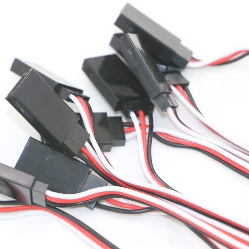 6Pcs 200mm RC Servo Extension Cables - Y Harness Wire For RC Car, Helicopter, Plane, Receiver Connection