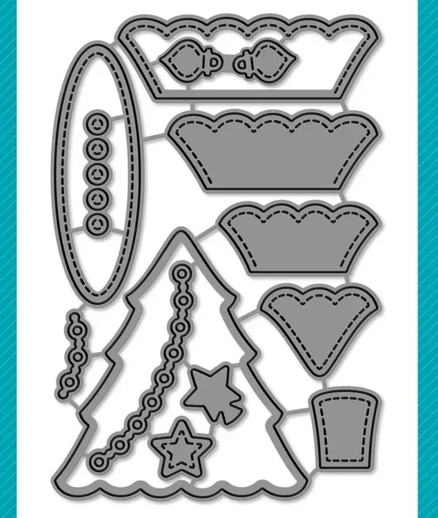 Metal Cutting Die Suitable For Seasonal DIY Photo Album Scrapbook Creative Greeting Card Making