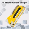 Deli 3 in 1 Nail Gun Set With Staples Remover Manual Adjustment Wood Upholstery Stapler Gun for Carpentry Tools Home DIY 4